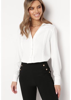 Biała Koszula z Koronkową Lamówką Latorena ze sklepu Born2be Odzież w kategorii Koszule damskie - zdjęcie 169471182