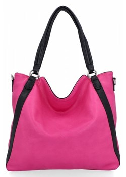 Duże Torebki Damskie Shopper Bag firmy Hernan Fuksjowe (kolory) ze sklepu torbs.pl w kategorii Torby Shopper bag - zdjęcie 169481554