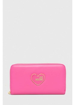 Love Moschino portfel damski kolor różowy ze sklepu ANSWEAR.com w kategorii Portfele damskie - zdjęcie 169482393