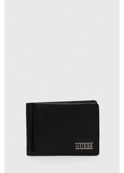 Guess portfel skórzany NEW BOSTON męski kolor czarny SMNEBR LEA23 ze sklepu ANSWEAR.com w kategorii Portfele męskie - zdjęcie 169482403