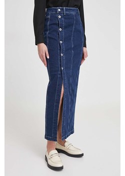 Pepe Jeans spódnica jeansowa kolor granatowy maxi prosta ze sklepu ANSWEAR.com w kategorii Spódnice - zdjęcie 169482430