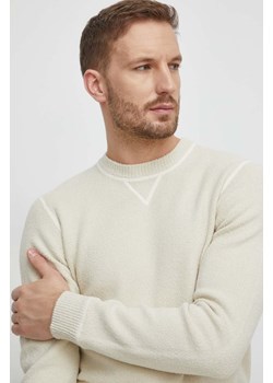 BOSS sweter męski kolor beżowy ze sklepu ANSWEAR.com w kategorii Swetry męskie - zdjęcie 169482454