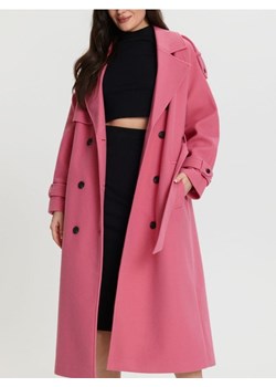 Sinsay - Płaszcz z paskiem - różowy ze sklepu Sinsay w kategorii Płaszcze damskie - zdjęcie 169483731