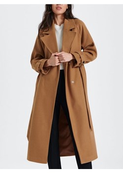 Sinsay - Płaszcz z paskiem - beżowy ze sklepu Sinsay w kategorii Płaszcze damskie - zdjęcie 169483741
