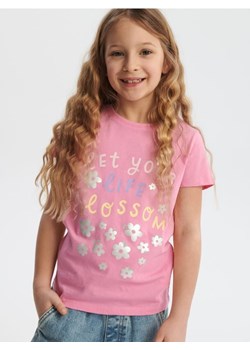 Sinsay - Koszulka z nadrukiem - różowy ze sklepu Sinsay w kategorii Bluzki dziewczęce - zdjęcie 169483811