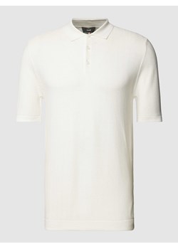 Koszulka polo o kroju slim fit z fakturowanym wzorem model ‘Flavio’ ze sklepu Peek&Cloppenburg  w kategorii T-shirty męskie - zdjęcie 169484142