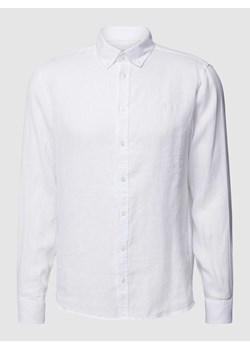 Koszula z lnu z kołnierzykiem typu button down ze sklepu Peek&Cloppenburg  w kategorii Koszule męskie - zdjęcie 169484760