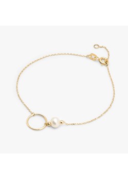 bransoletka z perłą i kółkiem, złota ze sklepu ANIA KRUK w kategorii Bransoletki - zdjęcie 169488820