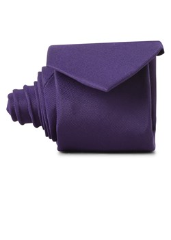 Andrew James Jedwabny krawat męski Mężczyźni lila jednolity ze sklepu vangraaf w kategorii Krawaty - zdjęcie 169492453