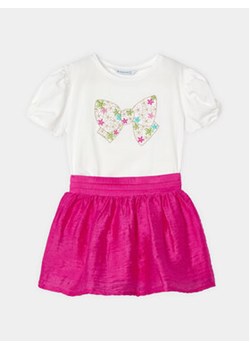 Mayoral Komplet t-shirt i spódniczka 3957 Różowy Regular Fit ze sklepu MODIVO w kategorii Komplety dziewczęce - zdjęcie 169493950