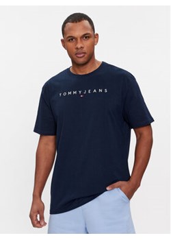 Tommy Jeans T-Shirt Linear Logo DM0DM17993 Granatowy Regular Fit ze sklepu MODIVO w kategorii T-shirty męskie - zdjęcie 169493964