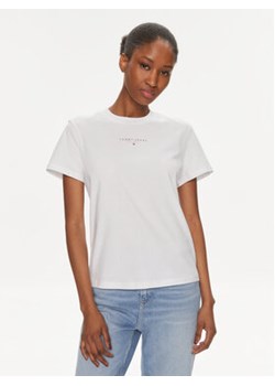 Tommy Jeans T-Shirt Essential Logo DW0DW17828 Biały Regular Fit ze sklepu MODIVO w kategorii Bluzki damskie - zdjęcie 169494043