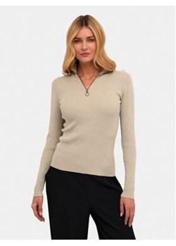 Kaffe Sweter Ellie 10508348 Beżowy Slim Fit ze sklepu MODIVO w kategorii Swetry damskie - zdjęcie 169494082
