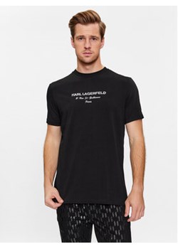 KARL LAGERFELD T-Shirt 755037 534221 Czarny Regular Fit ze sklepu MODIVO w kategorii T-shirty męskie - zdjęcie 169494123