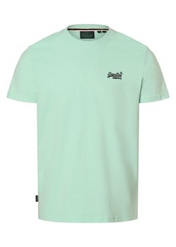 Superdry Koszulka męska Mężczyźni Bawełna miętowy jednolity ze sklepu vangraaf w kategorii T-shirty męskie - zdjęcie 169495243