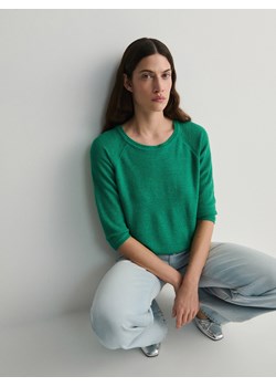 Reserved - Gładki sweter - zielony ze sklepu Reserved w kategorii Bluzki damskie - zdjęcie 169495440