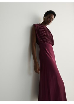 Reserved - Sukienka maxi z plisowaniem - kasztanowy ze sklepu Reserved w kategorii Sukienki - zdjęcie 169496164