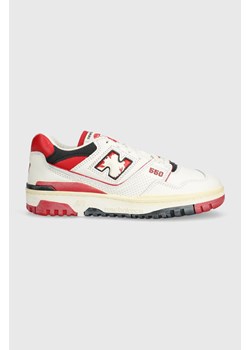 New Balance sneakersy skórzane 550 BB550VGA kolor biały BB550VGA ze sklepu PRM w kategorii Buty sportowe damskie - zdjęcie 169499530