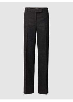 Spodnie materiałowe z dodatkiem wełny i jedwabiu oraz fakturowanym wzorem ze sklepu Peek&Cloppenburg  w kategorii Spodnie damskie - zdjęcie 169499913