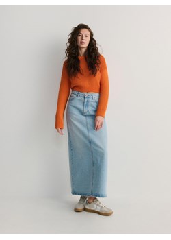 Reserved - Sweter o strukturalnym splocie - pomarańczowy ze sklepu Reserved w kategorii Swetry damskie - zdjęcie 169503803
