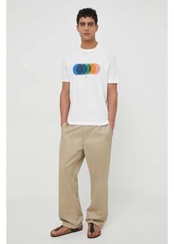 PS Paul Smith t-shirt bawełniany męski kolor biały z nadrukiem ze sklepu ANSWEAR.com w kategorii T-shirty męskie - zdjęcie 169504661
