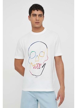 PS Paul Smith t-shirt bawełniany męski kolor biały z nadrukiem ze sklepu ANSWEAR.com w kategorii T-shirty męskie - zdjęcie 169504692
