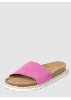 Sandały skórzane z wytłoczonym logo model ‘COPINE VELOUR’ ze sklepu Peek&Cloppenburg  w kategorii Klapki damskie - zdjęcie 169505011