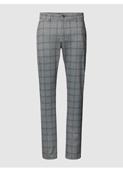 Spodnie o kroju slim fit ze wzorem w kratę glencheck ze sklepu Peek&Cloppenburg  w kategorii Spodnie męskie - zdjęcie 169505151