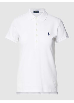 Koszulka polo o kroju slim fit z wyhaftowanym logo model ‘JULIE’ ze sklepu Peek&Cloppenburg  w kategorii Bluzki damskie - zdjęcie 169505190
