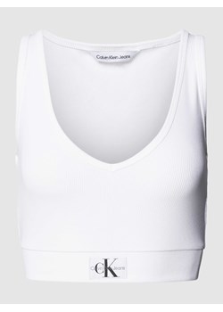 Top na ramiączkach krótki z detalem z logo ze sklepu Peek&Cloppenburg  w kategorii Bluzki damskie - zdjęcie 169505491