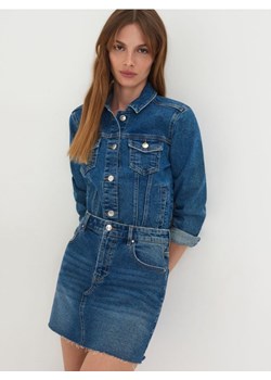 Sinsay - Spódnica mini jeansowa - niebieski ze sklepu Sinsay w kategorii Spódnice - zdjęcie 169507763