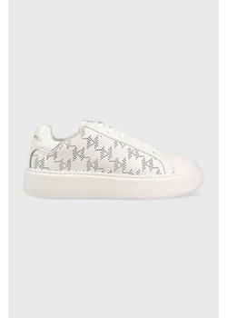 Karl Lagerfeld sneakersy skórzane MAXI KUP kolor biały ze sklepu ANSWEAR.com w kategorii Trampki damskie - zdjęcie 169509350