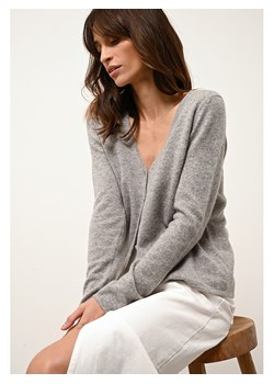 Just Cashmere Kaszmirowy kardigan "Norma" w kolorze szarym ze sklepu Limango Polska w kategorii Swetry damskie - zdjęcie 169513783