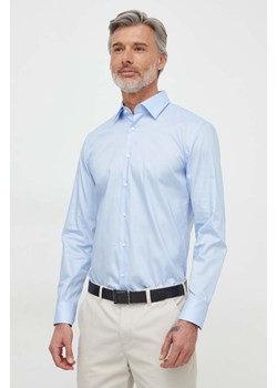 BOSS koszula bawełniana męska kolor niebieski regular z kołnierzykiem klasycznym 50512842 ze sklepu ANSWEAR.com w kategorii Koszule męskie - zdjęcie 169518514