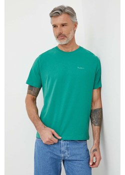 Pepe Jeans t-shirt bawełniany Connor kolor zielony PM509206 ze sklepu ANSWEAR.com w kategorii T-shirty męskie - zdjęcie 169519000