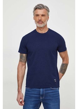 Pepe Jeans t-shirt bawełniany Coff męski kolor granatowy gładki ze sklepu ANSWEAR.com w kategorii T-shirty męskie - zdjęcie 169519020