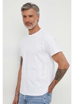Guess t-shirt bawełniany męski kolor biały z aplikacją M4GI18 K8FQ4 ze sklepu ANSWEAR.com w kategorii T-shirty męskie - zdjęcie 169519081