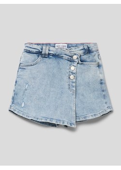 Szorty jeansowe o kroju regular fit z asymetryczną listwą guzikową ze sklepu Peek&Cloppenburg  w kategorii Spodenki dziewczęce - zdjęcie 169520804