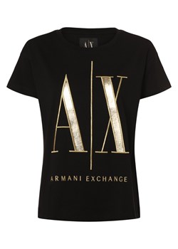 Armani Exchange Koszulka damska Kobiety Bawełna czarny wzorzysty ze sklepu vangraaf w kategorii Bluzki damskie - zdjęcie 169530071