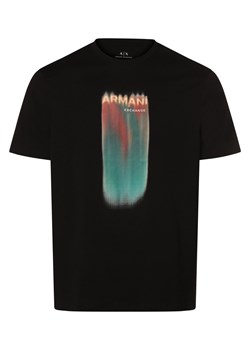 Armani Exchange Koszulka męska Mężczyźni Bawełna czarny nadruk ze sklepu vangraaf w kategorii T-shirty męskie - zdjęcie 169530082