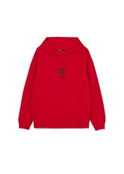 Cropp - Czerwona bluza z kapturem - czerwony ze sklepu Cropp w kategorii Bluzy damskie - zdjęcie 169531262