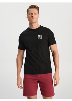 Sinsay - Koszulka z nadrukiem - czarny ze sklepu Sinsay w kategorii T-shirty męskie - zdjęcie 169532092