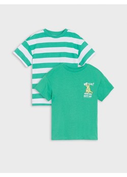 Sinsay - Koszulki 2 pack - zielony ze sklepu Sinsay w kategorii T-shirty chłopięce - zdjęcie 169532194