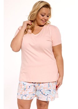 Bawełniana piżama damska plus size 054/274 Lily, Kolor różowy-wzór, Rozmiar 3XL, Cornette ze sklepu Intymna w kategorii Piżamy damskie - zdjęcie 169533711