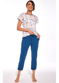 Bawełniana piżama damska 055/276 Grace, Kolor niebieski-wzór, Rozmiar S, Cornette ze sklepu Intymna w kategorii Piżamy damskie - zdjęcie 169533713