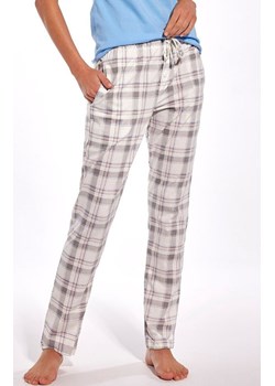 Spodnie piżamowe damskie długie w kratkę 690/39, Kolor śmietankowy, Rozmiar S, Cornette ze sklepu Intymna w kategorii Piżamy damskie - zdjęcie 169533744