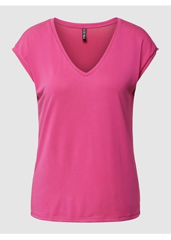 T-shirt z dekoltem w serek model ‘KAMALA’ ze sklepu Peek&Cloppenburg  w kategorii Bluzki damskie - zdjęcie 169534181
