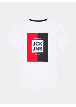 Jack&Jones Junior T-Shirt 12237033 Biały Regular Fit ze sklepu MODIVO w kategorii T-shirty chłopięce - zdjęcie 169536562