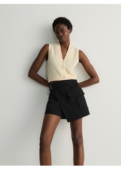 Reserved - Spódnico-spodnie z bawełny - czarny ze sklepu Reserved w kategorii Szorty - zdjęcie 169538414