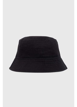 Levi&apos;s kapelusz bawełniany kolor czarny bawełniany ze sklepu ANSWEAR.com w kategorii Kapelusze męskie - zdjęcie 169544300